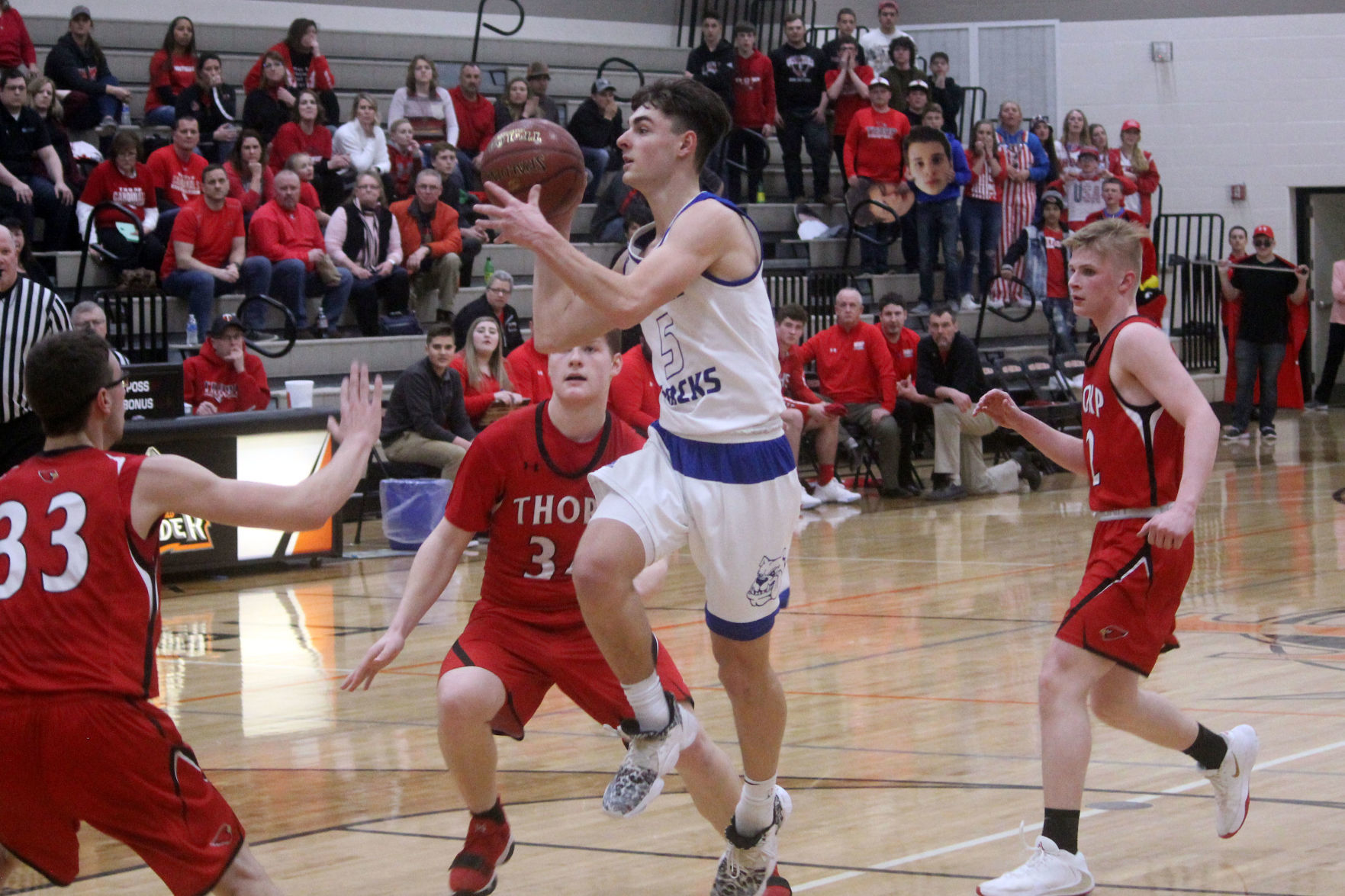 McDonell vs Thorp boys basketball at Osseo 3-12-20